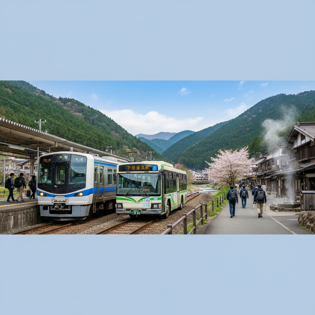 下部温泉 周辺 観光 車なし 電車 バス
