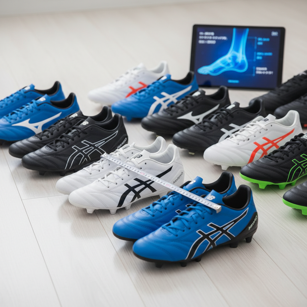 サッカースパイク 幅広 甲高 おすすめ メーカー