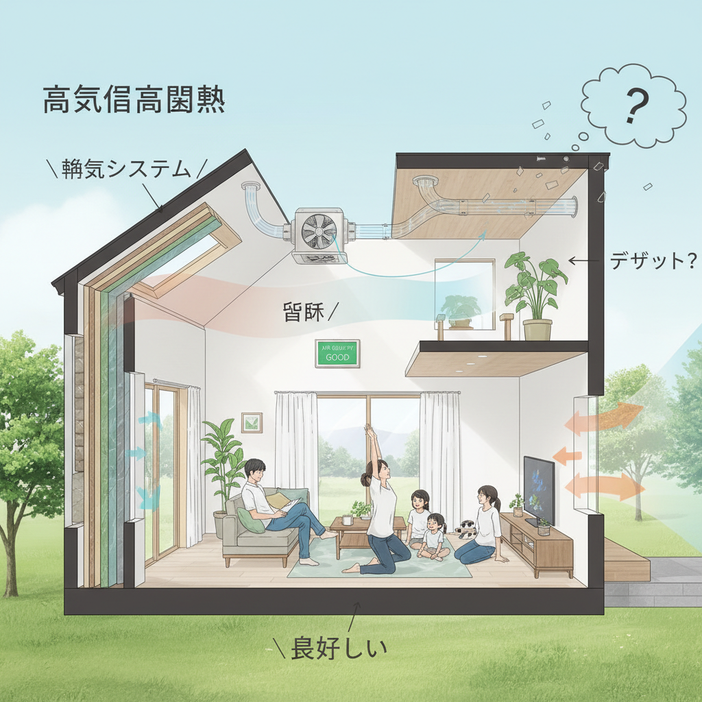 高気密高断熱 息苦しい 換気 デメリット 誤解