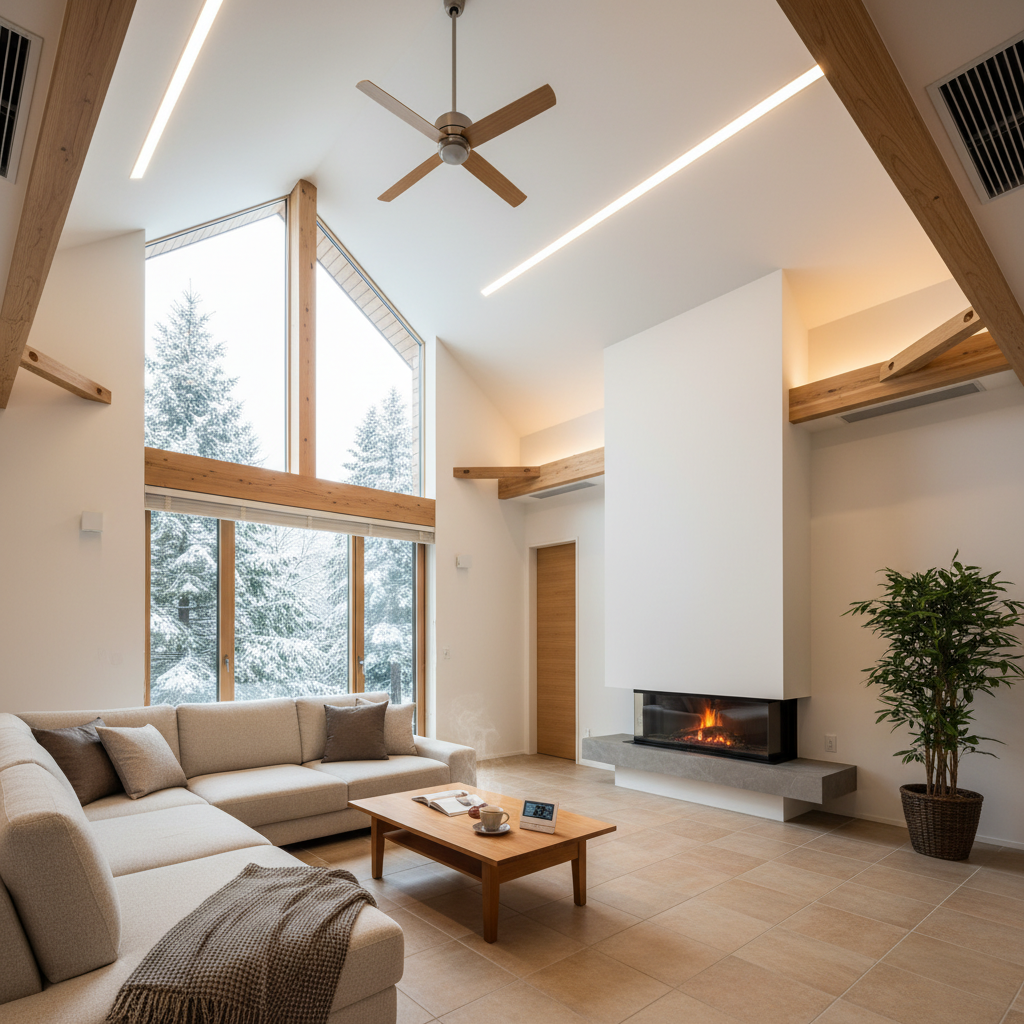 リビング 吹き抜け 寒い 高気密高断熱 対策