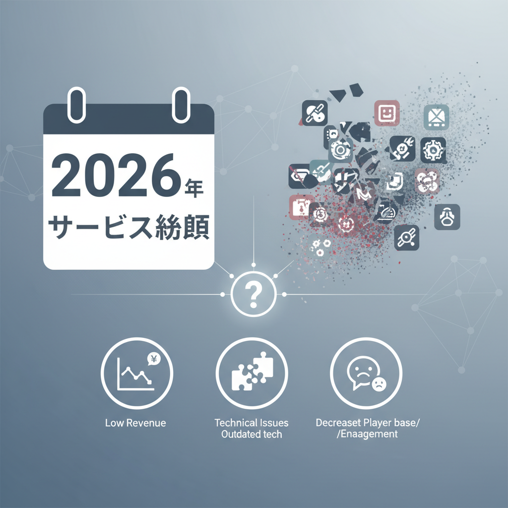 2026年 サービス終了 ゲーム アプリ 理由まとめ