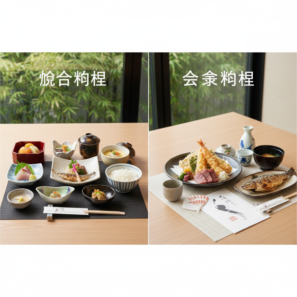 懐石料理 会席料理 違い 簡単