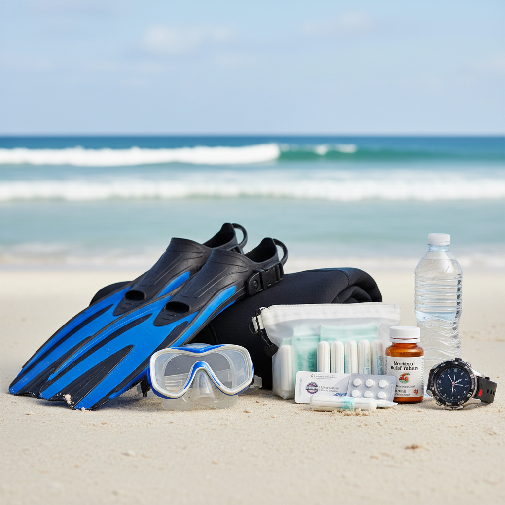 ダイビング 生理 かぶる タンポン ピル 対策