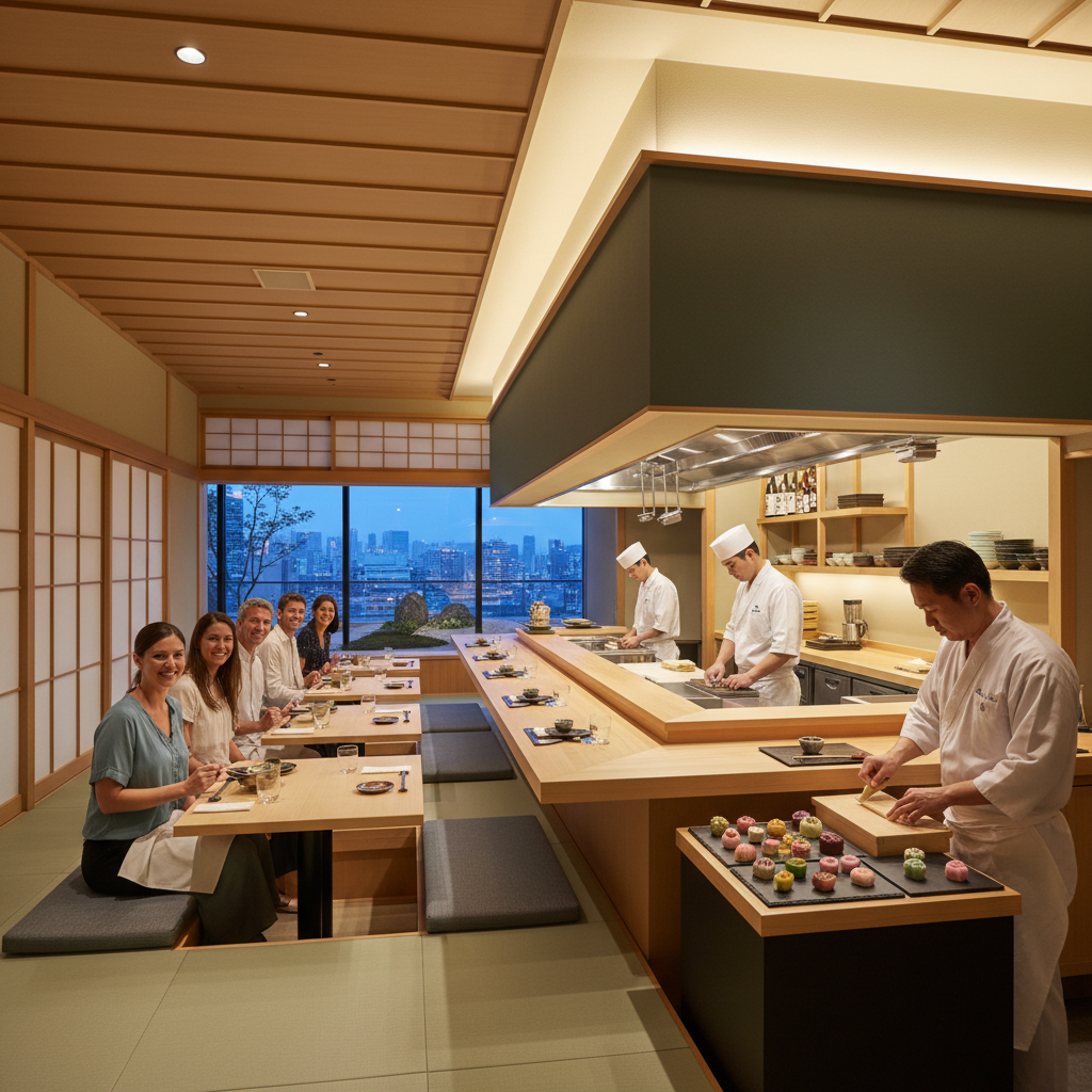 外国人 接待 レストラン 日本文化体験 東京