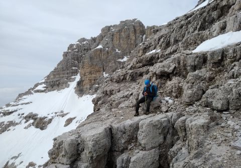 Sopra il camino per la prima calata