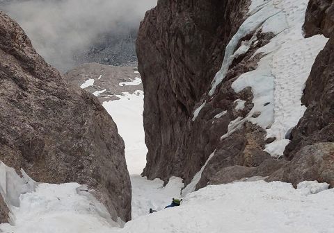 Sopra al risalto seconda strettoia canalone