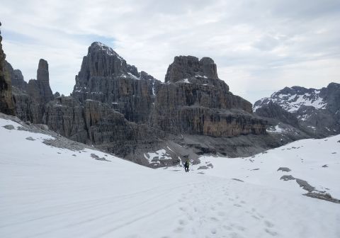 In discesa verso il Pedrotti