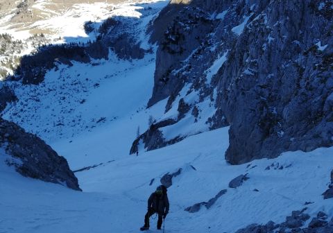 Cimon della Bagozza - Canale del Lupo - Invernale - foto 10
