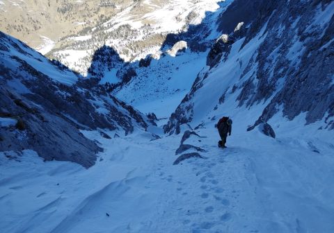 Cimon della Bagozza - Canale del Lupo - Invernale - foto 12