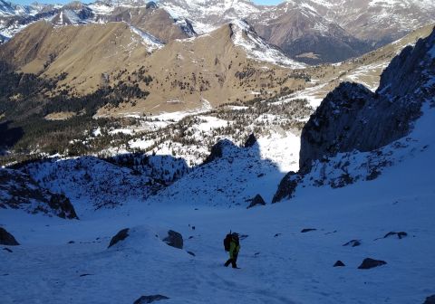 Cimon della Bagozza - Canale del Lupo - Invernale - foto 18