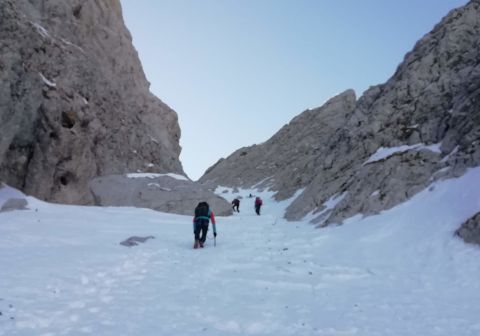 Cimon della Bagozza - Canale del Lupo - Invernale - foto 11