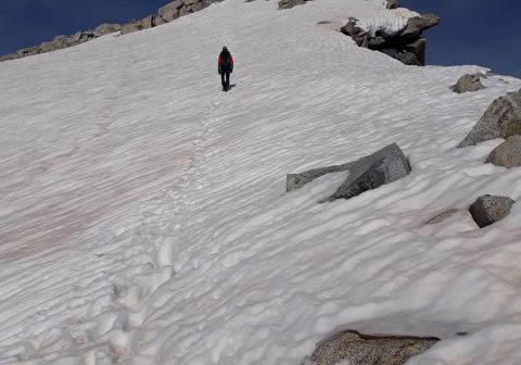 Ultimo nevaio prima della vetta