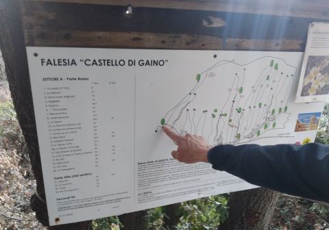Le vie della falesia e la cresta