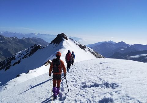 Discesa puntando la Zufallspitze
