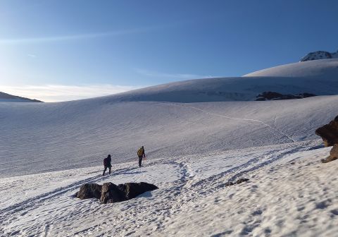 Ghiacciaio del Cevedale sotto al rifugio