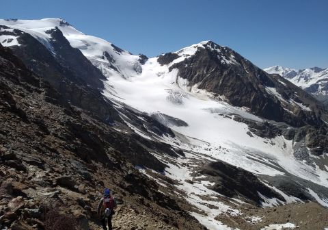 Monte Cevedale e Monte Pasquale con il ghiacciaio di Cedec