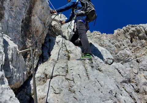 Uno dei molti tratti attrezzati lungo la normale