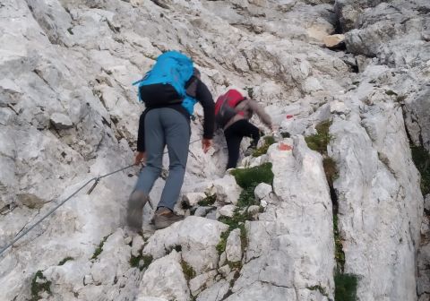 Sentiero di avvicinamento alla ferrata