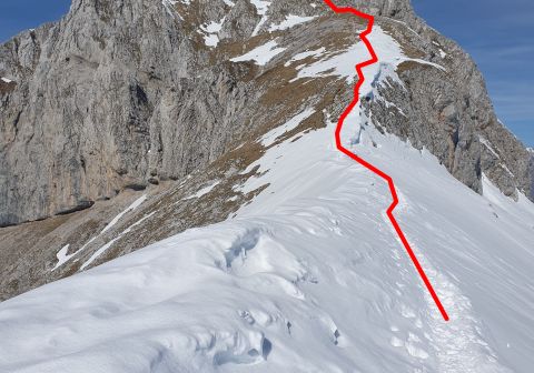 Via di salita al monte Ferrante
