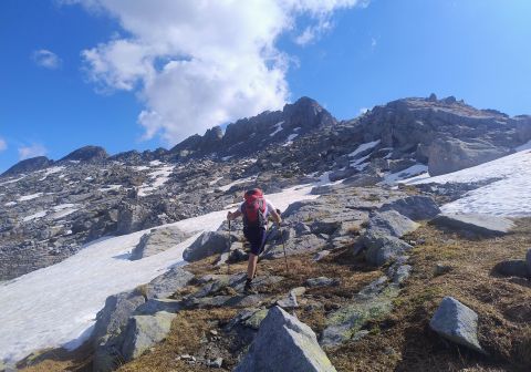 Nevai dopo il passo Serosine