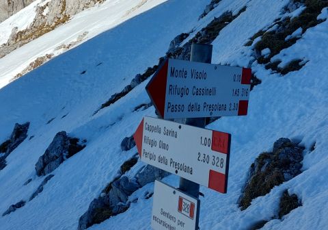 Sella tra VIsolo e Presolana Orientale
