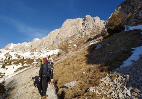 Sentiero dopo la Baita Cassinelli