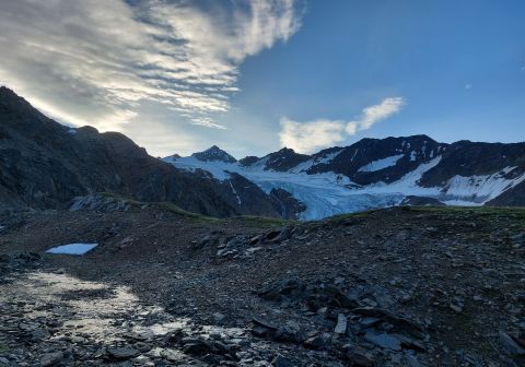 Vista sulla vedretta del Dosegù