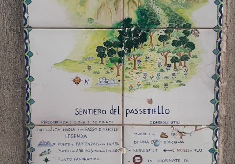 Segnalazione del sentiero in via Torina