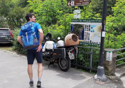 Camogli, inizio del sentiero