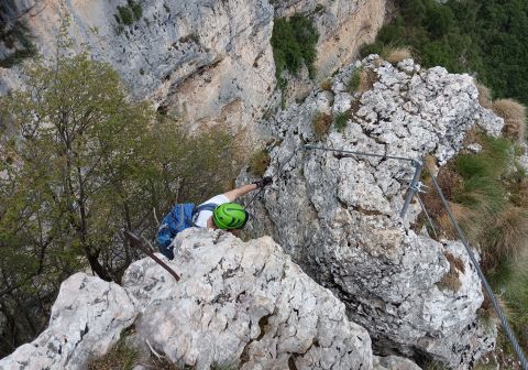 In uscita dalla ferrata