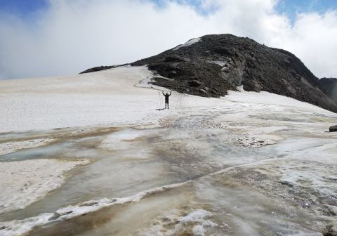 Sella ghiacciata tra la vedretta della Forcola e de la Mare