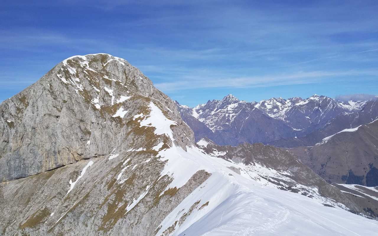 Monte Ferrante dal Rifugio Albani - Invernale