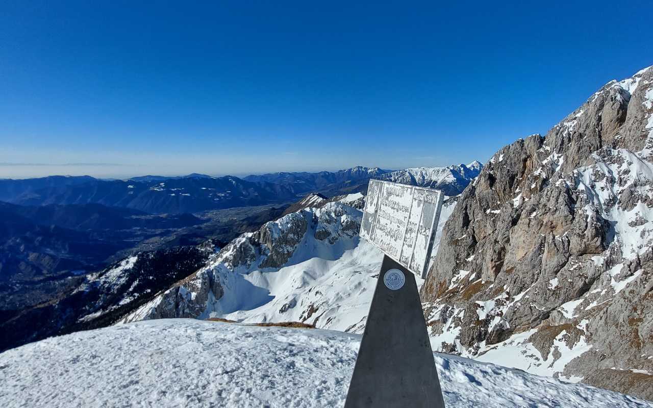 Monte Visolo invernale - Canale Ovest