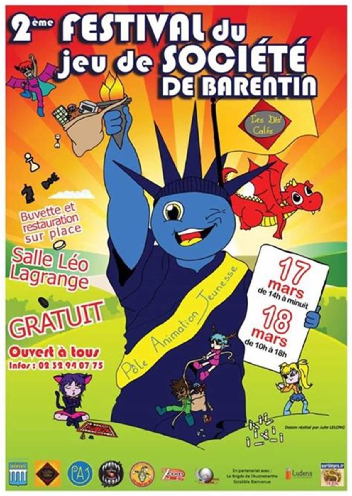 affiche du 2ème festival du jeu de Barentin