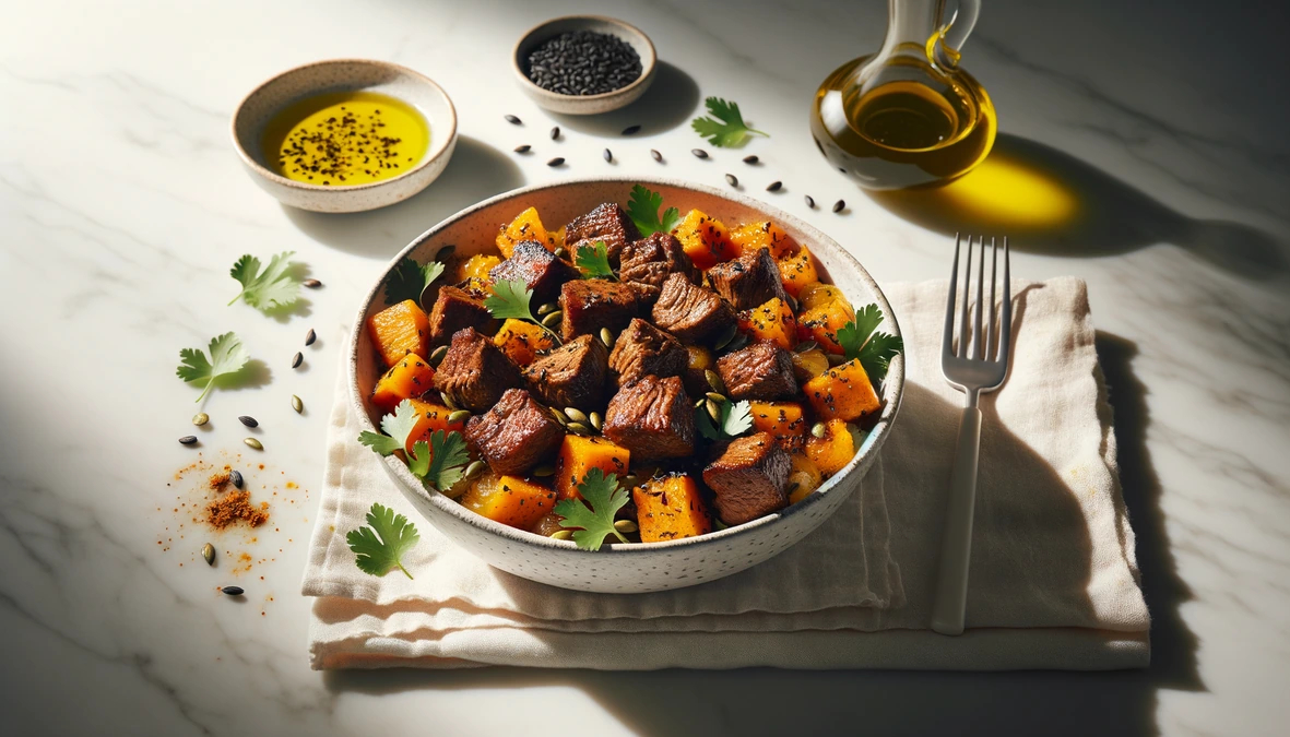 Spiced Lamb and Pumpkin Protein Bowl Recipe