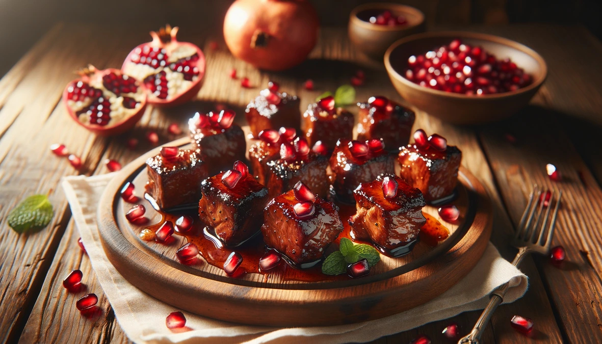 Pomegranate-Glazed Lamb Bites Recipe