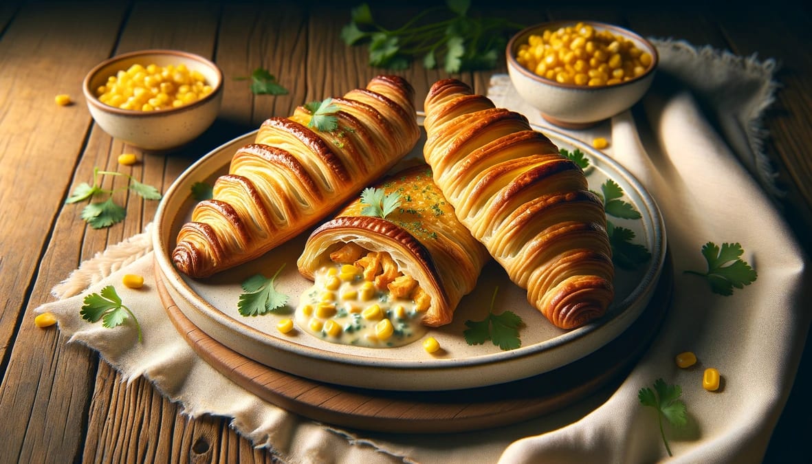 Creamy Chicken and Sweetcorn Pastries Recipe