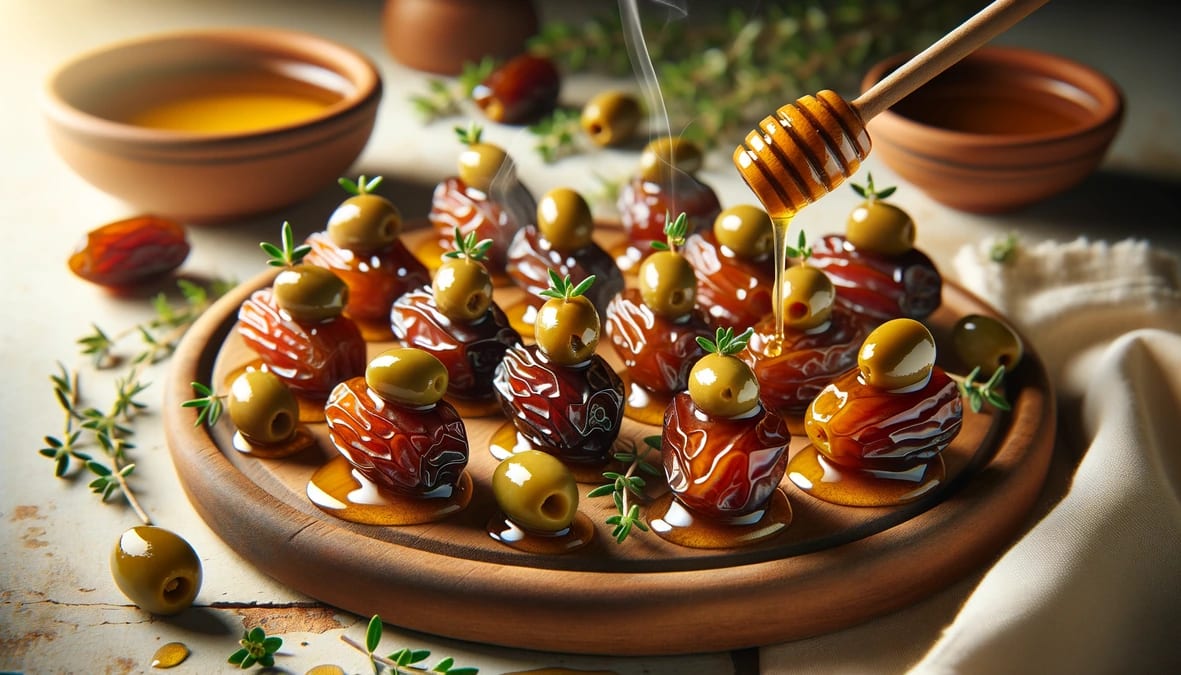 Honey-Glazed Date and Olive Bites Recipe