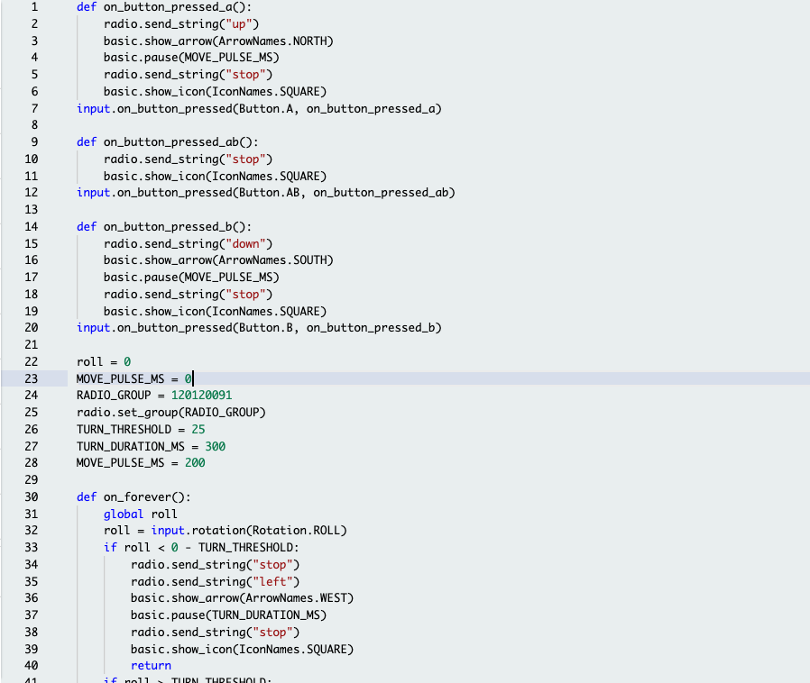 Microbit code
