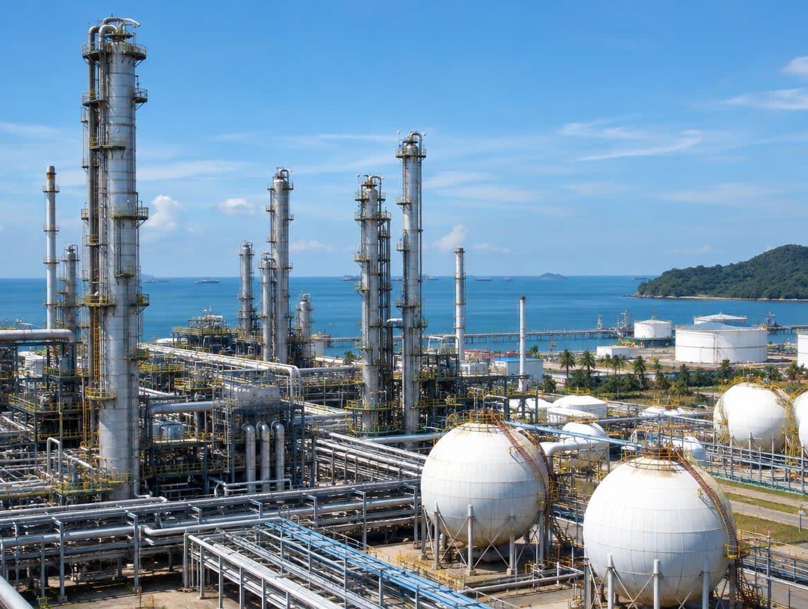 Refinery storage tanks and distillation columns