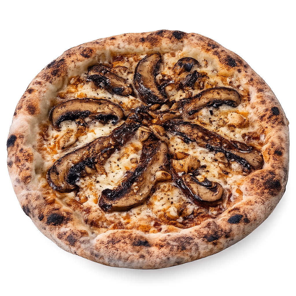 Pizza de Portobellos y Queso Ahumado