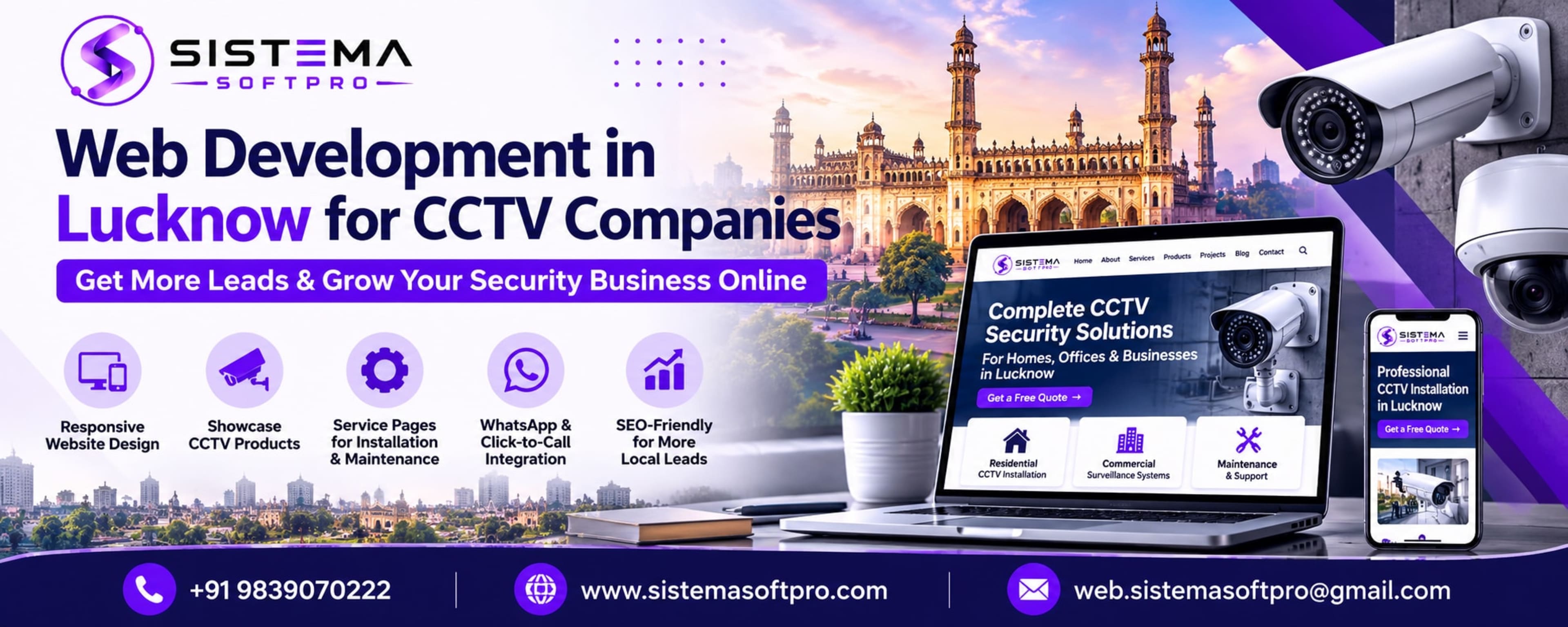 Web Development in Lucknow for CCTV Companies | Get More Leads