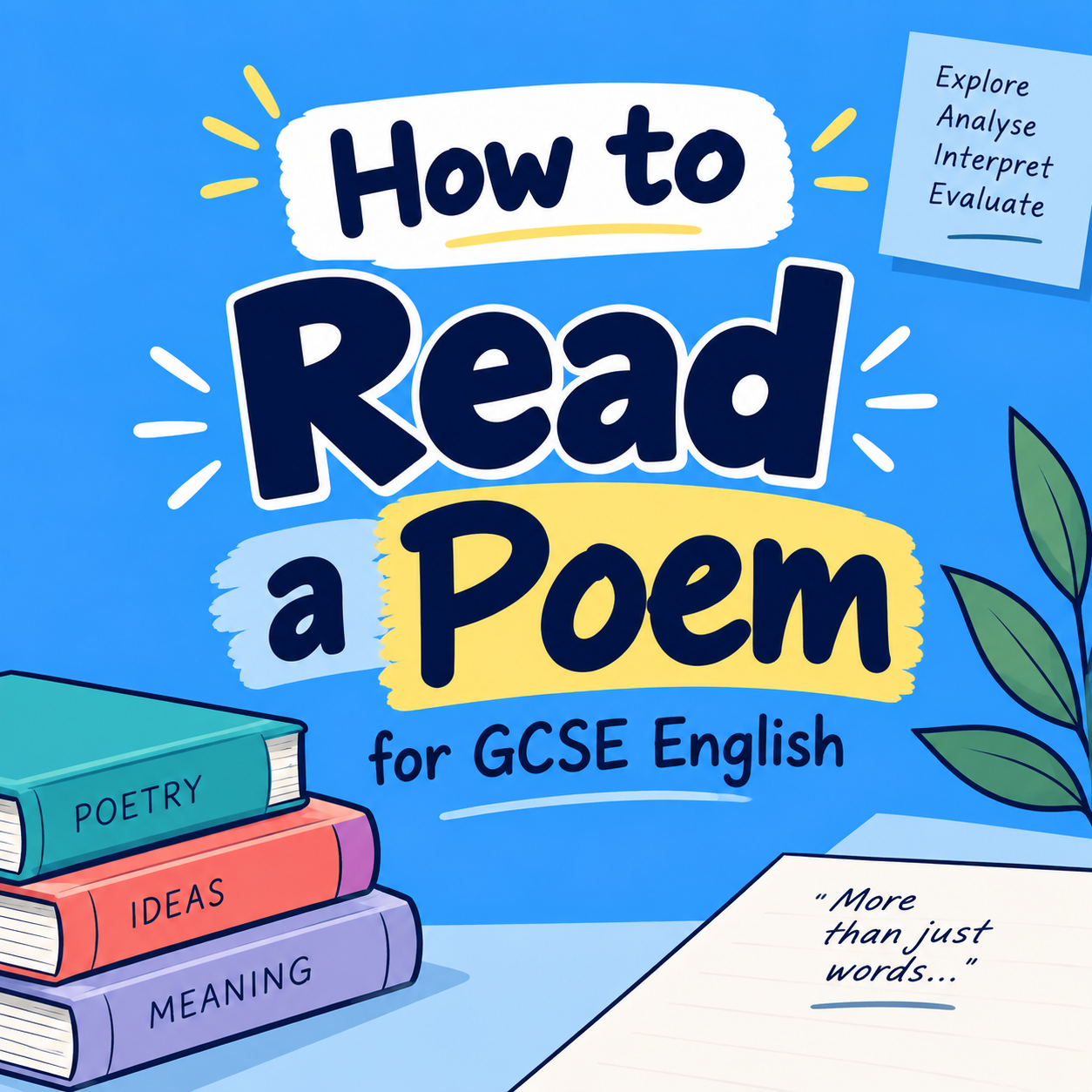How to Read a Poem for GCSE English