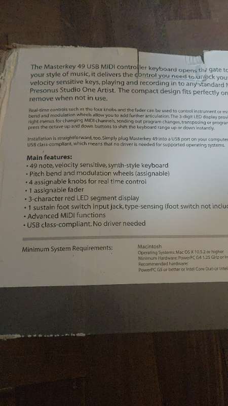 Controlador Midi Masterkey 49 2