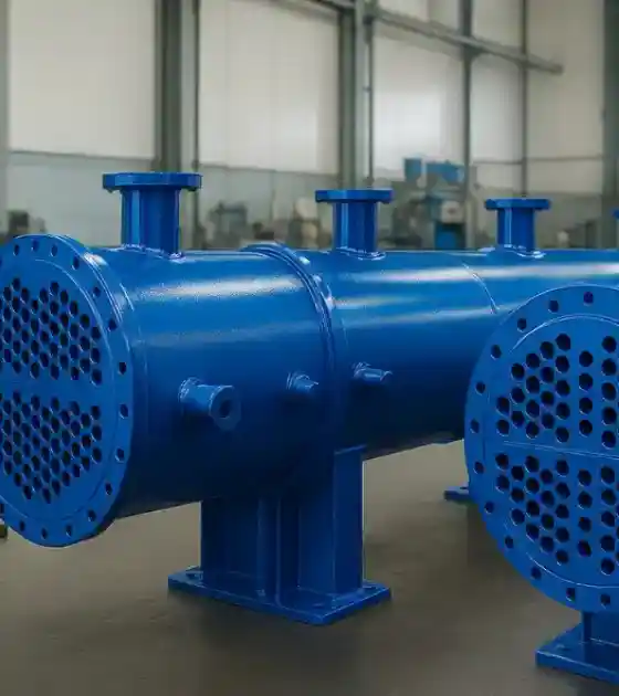 Caldeiraria Santa Rosa - Empresa de trocador de calor industrial, com diversos equipamentos em fabricação.