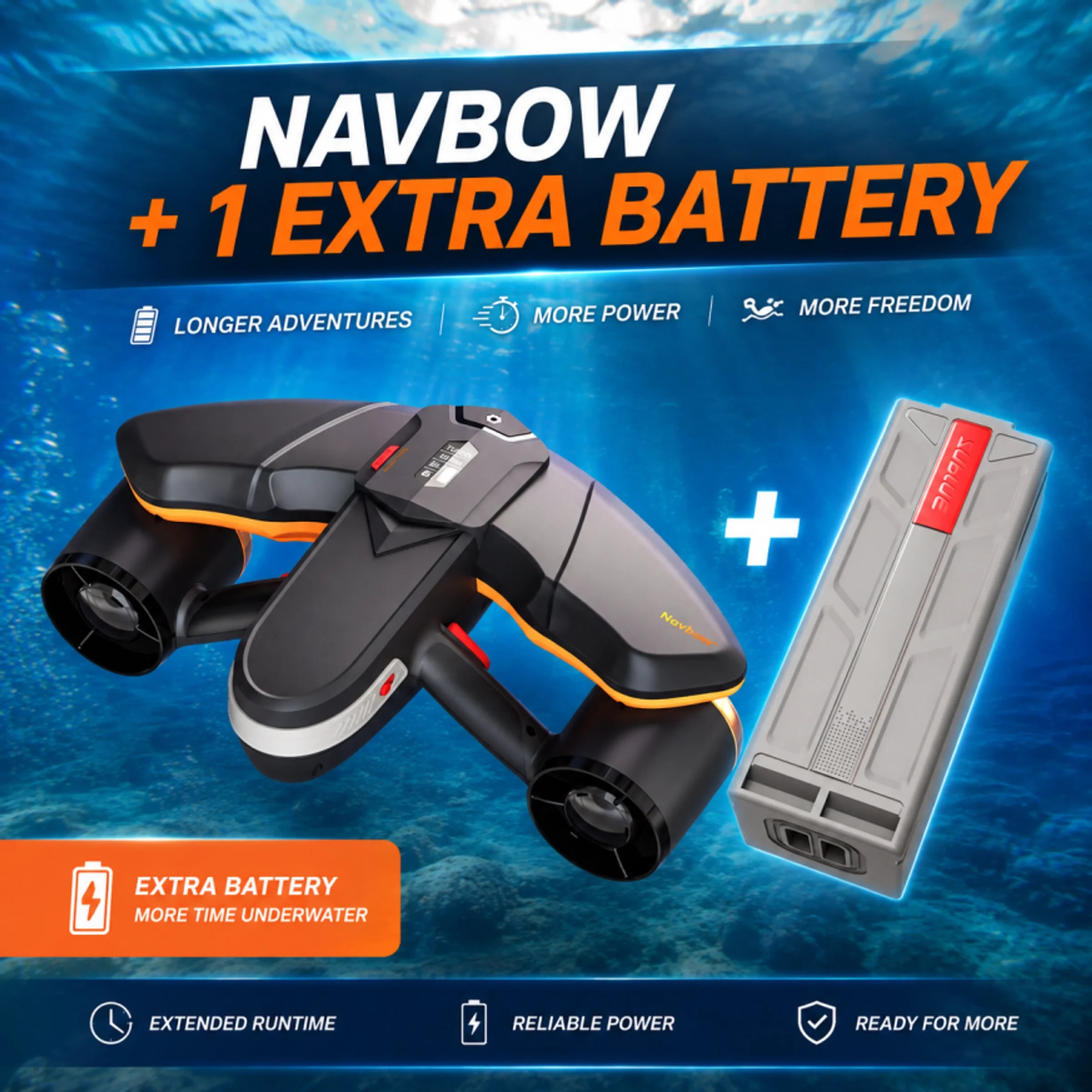 Подводен скутер SUBLUE Navbow+ с допълнителна батерия