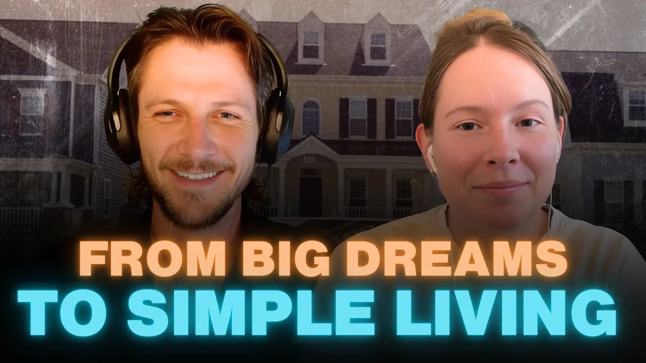 A thumbnail from the Outwork&rsquo;em Podcast, titled From Big Dreams to Simple Living
