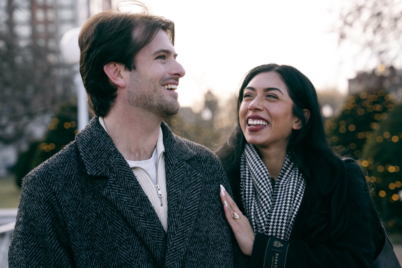 Tyler and Mariah laughing together