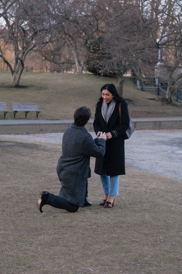 Tyler leading Mariah to the proposal spot