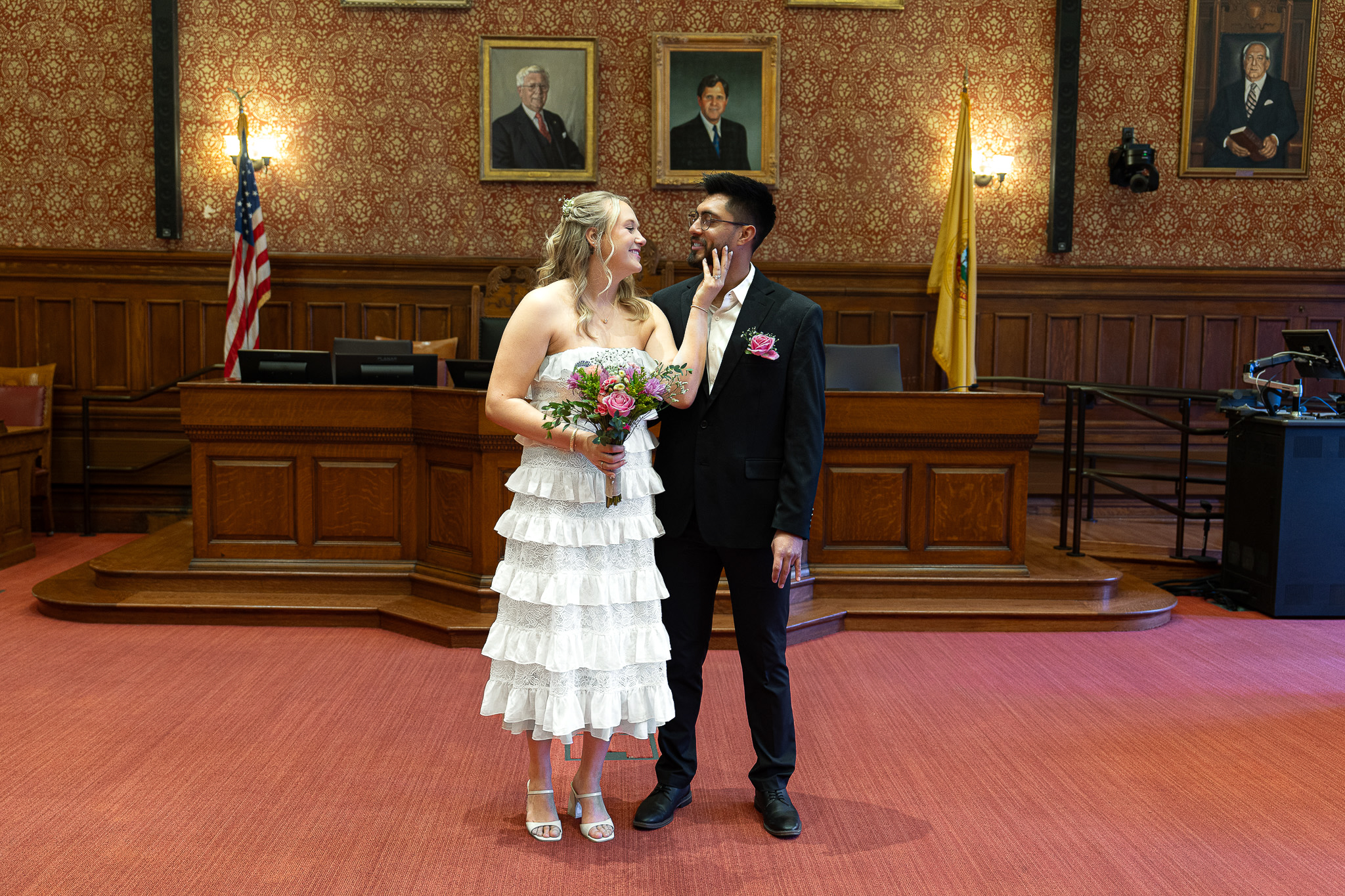 Emotional moment during ceremony